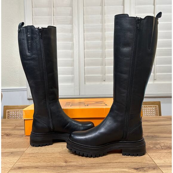 Miz Mooz Womens Loren Knee High Zip Up Black Boots Leather Sz 5.5/6 US 36 EU NIB - Picture 9 of 16